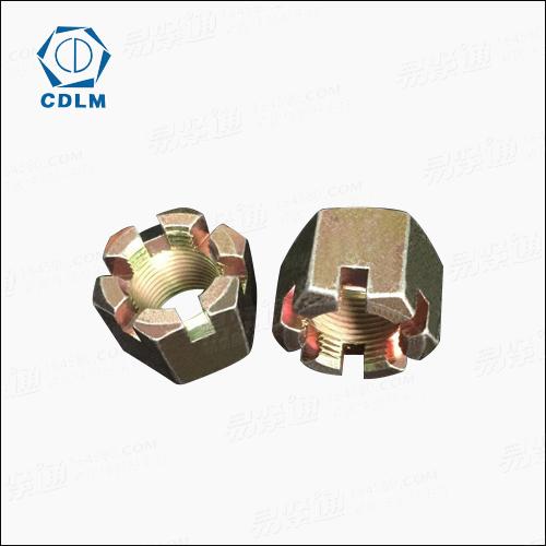 35#、45#镀彩锌六角开槽螺母 钢结构螺母 高强度螺母 重型螺母GB6180