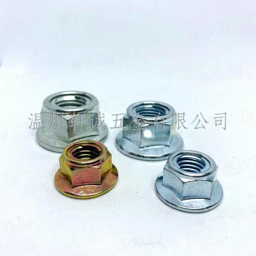 【主打】現貨GB6187六角法蘭面全金屬鎖緊螺母10級壓點式