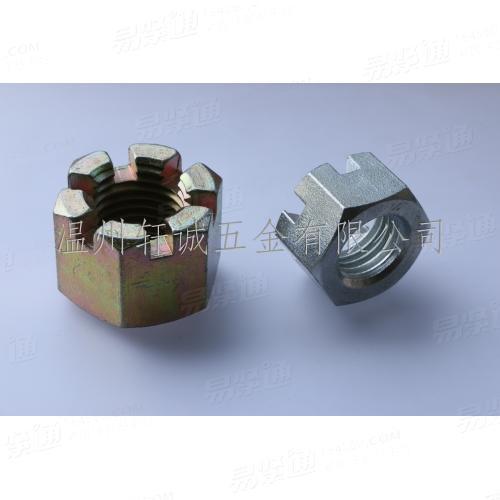 【全规格现货】GB6181六角开槽薄螺母中碳8级尺寸标准通止规牙纹