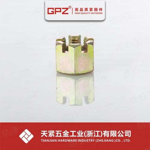 [汽标代号]  Q 387B 六角细牙开槽薄螺母