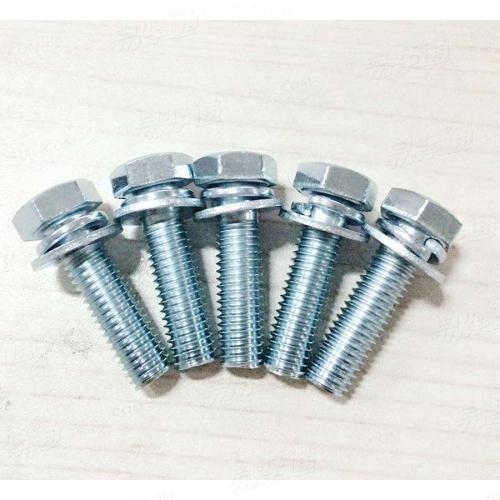 六角头螺栓、弹簧垫圈和平垫圈组合件