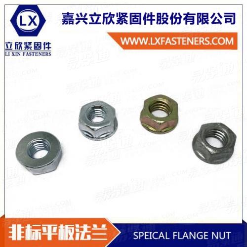 非标平板法兰螺母  六角带垫螺母