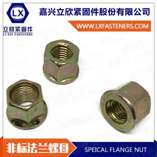 嘉興螺母廠家 六角帶墊螺母  非标法蘭螺母
