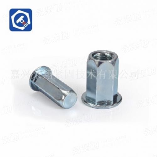 平頭全六角碳鋼鉚螺母