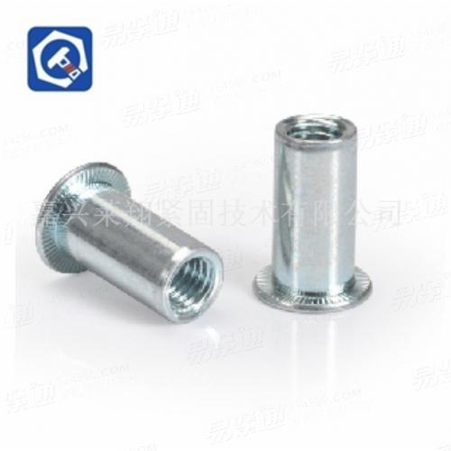 平頭圓柱碳鋼鉚螺母可定制