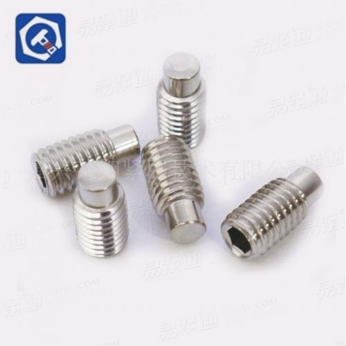 DIN915无头止付顶丝 304不锈钢内六角圆柱端紧定螺钉