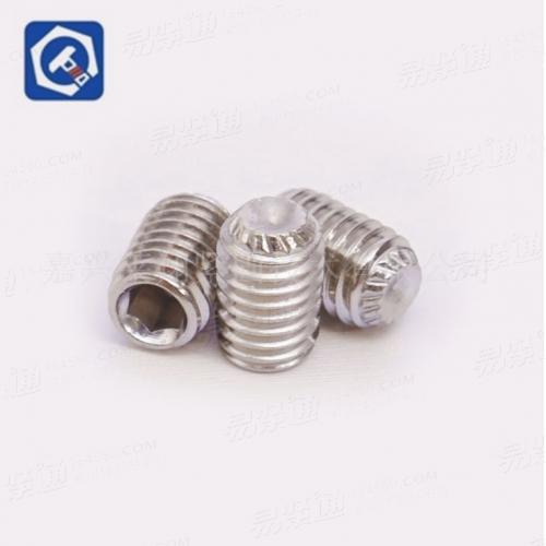 304不銹鋼滾花緊定螺絲  凹端緊定螺釘