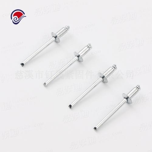 厂家直销Φ3.2*8、Φ4*8、Φ4.8*10 开口圆头铁拉钉国标全铁开口圆头抽芯铆钉全铁拉铆钉Φ4*6