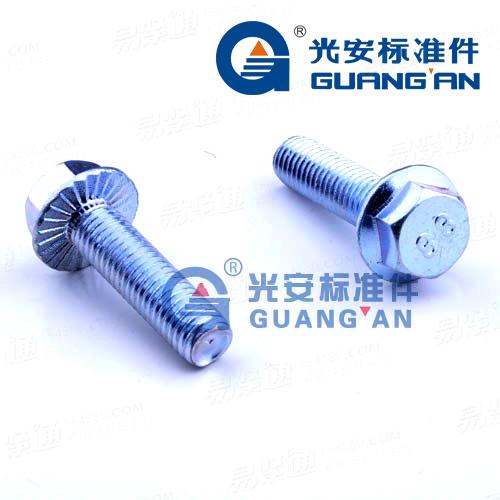 GB5789六角法兰面螺栓8.8级印花法兰栓