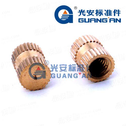 DIN16903滾花通孔中間帶槽台階鑲入螺母封閉型