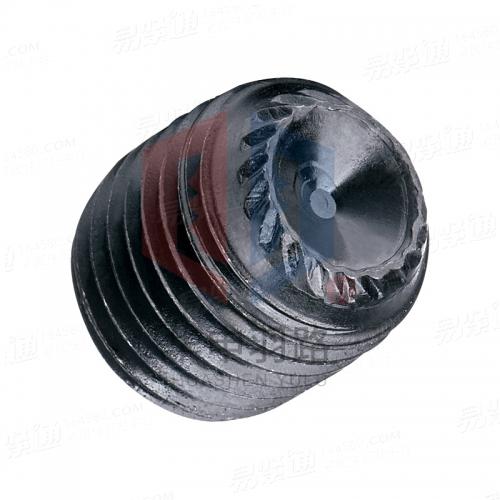 DIN916（K）合金钢内六角凹端滚花紧定螺钉