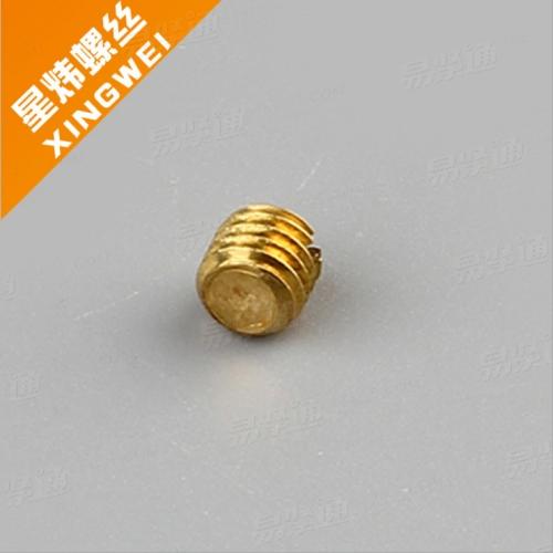 铜紧定螺丝 铜机米螺丝  一字紧定螺钉