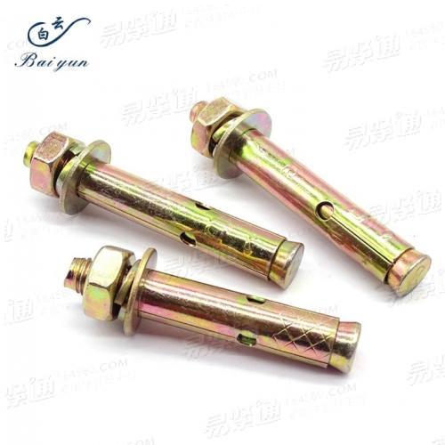 拉爆螺絲 鍍彩鋅膨脹螺栓 帶孔膨脹絲套管壁虎拉爆螺絲