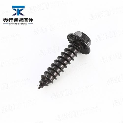 GB16824.2黑色外六角十字槽自帶墊片自攻螺絲 六角頭十字螺釘