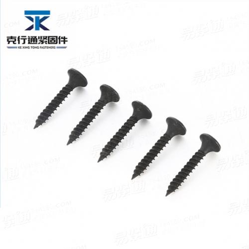 DIN18182-2十字平頭粗牙自攻螺絲 黑色沉頭牆闆幹壁木螺釘