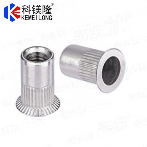 优质316不锈钢拉铆螺母 大沉头滚花拉铆螺母