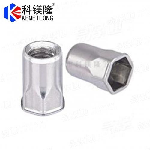 不锈钢铆螺母 小头六角拉铆螺母 小沉头内外半六角拉铆螺母 M5小头六角拉帽