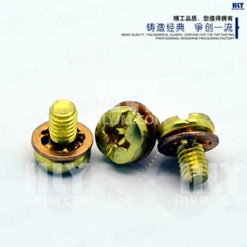 GB9074.2十字槽盘头螺钉和外锯齿锁紧垫圈组合件