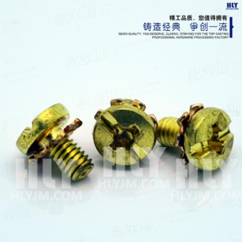 GB9074.2十字槽盘头螺钉和外锯齿锁紧垫圈组合件 螺纹规格：M3-M6