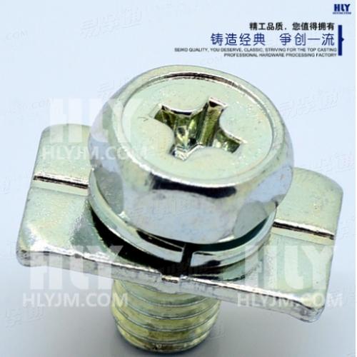 十一字外六角螺釘和長方形墊圈組合