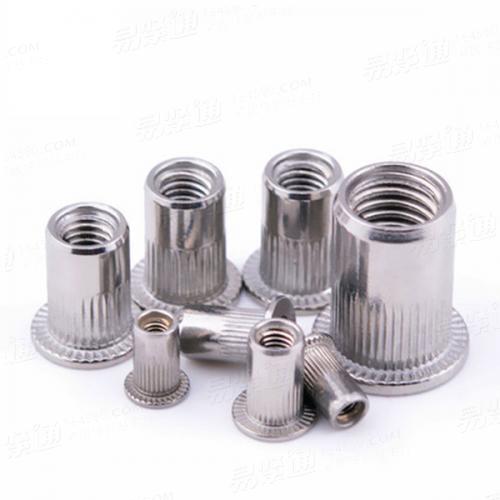 GB17880.1不锈钢圆柱竖纹平头铆螺母