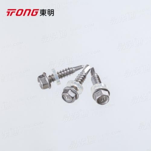 410不锈钢GB15856.4 外六角法兰自攻自钻螺丝钉钻尾燕尾钢牙螺丝