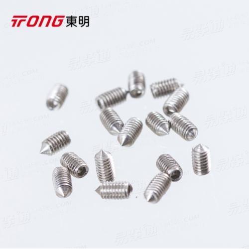 304/316不锈钢DIN914GB78内六角尖端紧定螺钉无头锥端顶丝机米