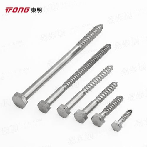 304/316不锈钢DIN571外六角头木螺钉木牙螺丝船舶螺栓外六角自攻