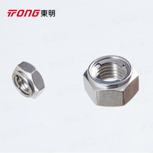 304/316不锈钢DIN980全金属锁紧自锁螺帽螺母 M型插片式V型压点式