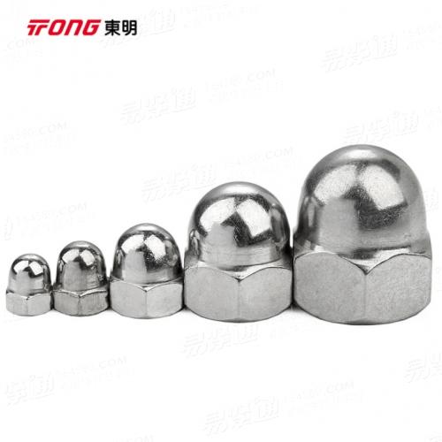 304 316不锈钢DIN1587GB923IFI 美标盖帽英美制普通六角盖形螺帽