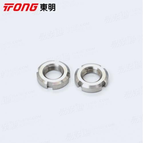 304不锈钢GB810小圆螺母GB812开槽圆螺母止退螺母四槽螺母螺丝帽