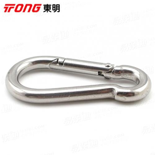 304不銹鋼多功能登山扣 d型快掛保險彈簧扣環(huán)帶圈鏈條廠家直銷YJT17025