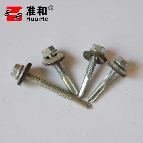 JIS1124六角头带介钻尾自攻钉和连体垫圈组合