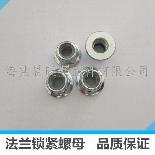 海鹽現貨供應DIN6926-1983M10*1.25平闆法蘭尼龍鎖緊螺母8級10級