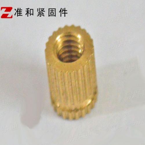 注塑螺母 黃銅花母 滾花圓螺母 銅嵌件