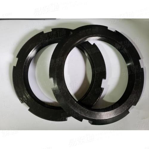 GB810 圓螺母 止退螺母 開槽螺母 四槽母 止退鎖緊母 圓螺帽廠家直銷 鐵圓螺母