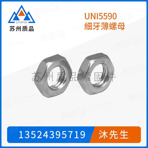UNI5590细牙薄螺母GB6172.1、GB6172、GB53、GB54、GB17116.3、GB18195、DIN439、DIN936 、ISO4035