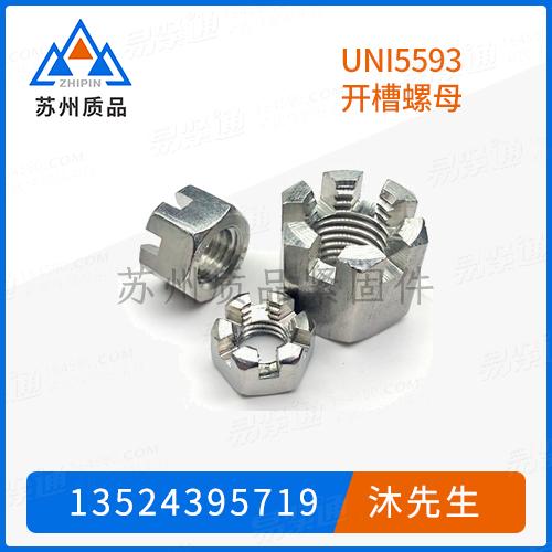 UNI5593開槽螺母GB9457、GB6178、GB6179、GB6180、GB58、DIN935、DIN65247、JIS B 1170、Q381