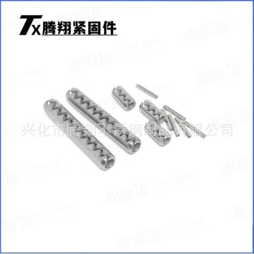 420不锈钢JISB2808齿形弹性圆柱销重荷用销子M3M3.5M4M4.5M5M6M8