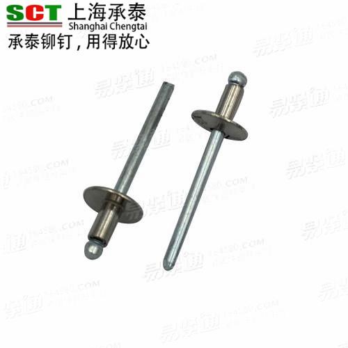 开口型扁圆头抽芯铆钉 GB12618-1990