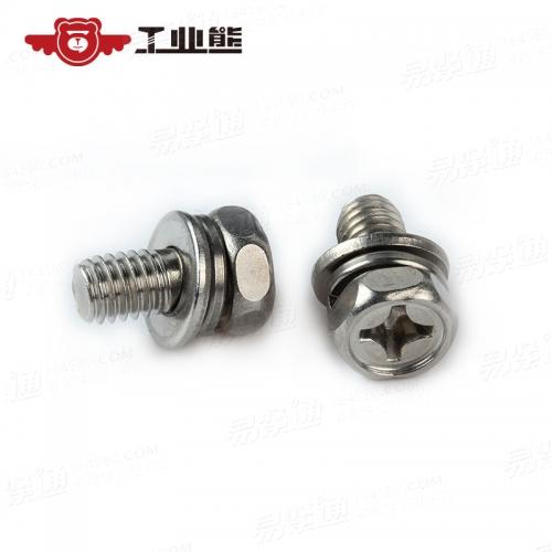 GB9074.13十字槽凹穴六角头螺栓、弹簧垫圈和平垫圈组合件