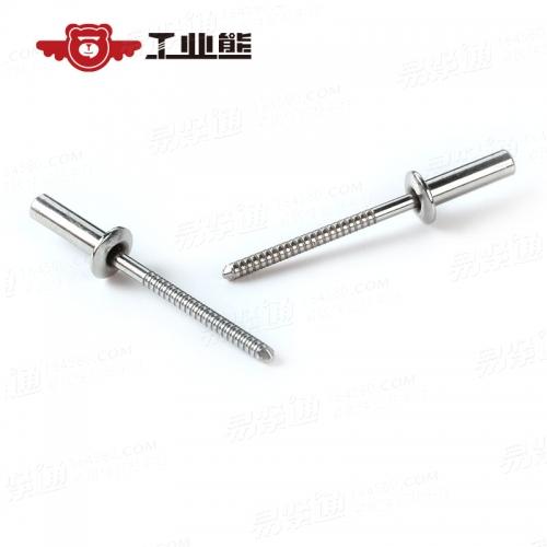 GB12615.4-2004 304洗光 封闭型扁圆头抽芯铆钉 4X14