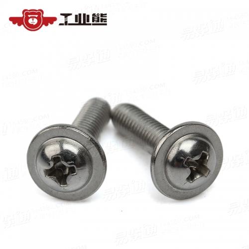 DIN967-1994 304洗光 十字槽圓頭帶介螺釘 M4X16