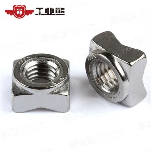 不锈钢316(A4-80) 四角焊接螺帽 四角焊接螺母 DIN928