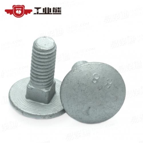 碳鋼8.8級 鍍?nèi)齼r(jià)達(dá)克羅500H 半圓頭方頸馬車螺栓 DIN603 M6*16