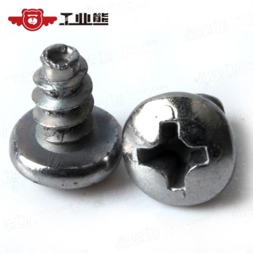 渗碳钢 镀银灰色锌镍合金500小时 十字槽盘头平尾自攻螺钉GB845F