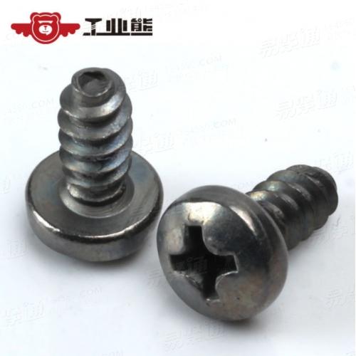 滲碳鋼 鍍銀灰色鋅鎳合金720小時 十字槽盤頭自攻螺釘 GB845C