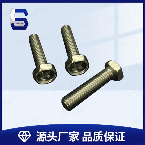 GB29.2碳钢镀白锌十字凹穴六角头螺栓