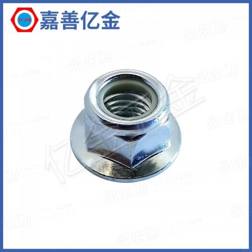 DIN6926 - 1983 【非金屬嵌件鎖緊六角法蘭螺母】 鍍鋅尼龍法蘭螺母