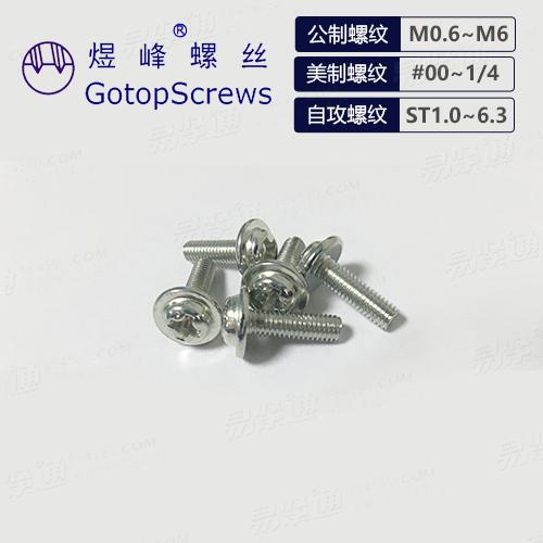 十字槽盤頭凸緣螺釘 A級 帶介子螺絲